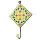Pea Green Leaf Floral Ceramic Tile Wall Hook